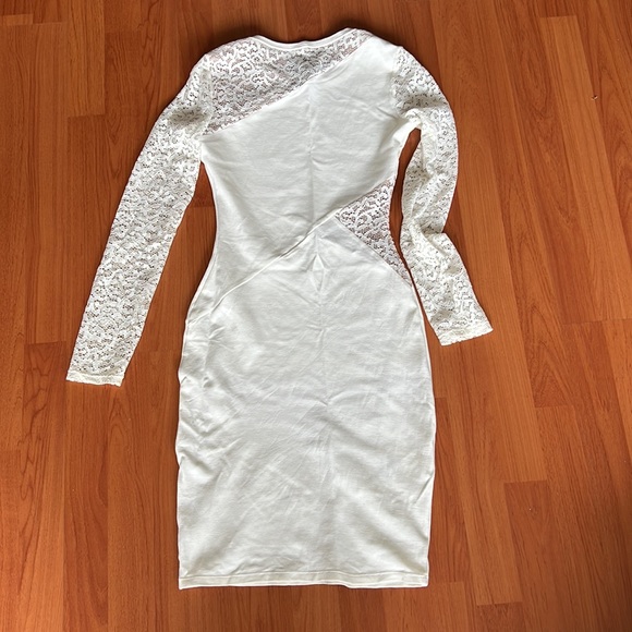 White Lace Midi Dress BCBGMaxAzria Size XS - Picture 4 of 4